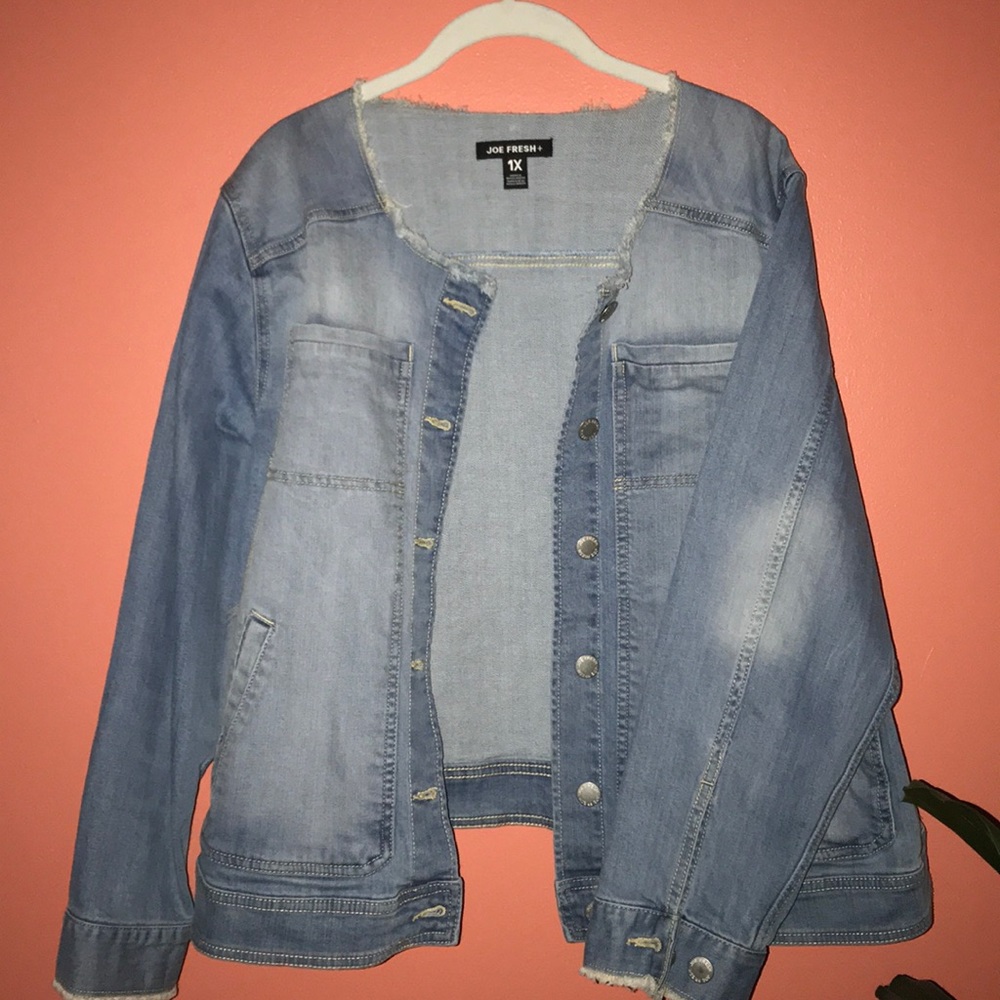Joe fresh Nordstrom denim distressed jacket